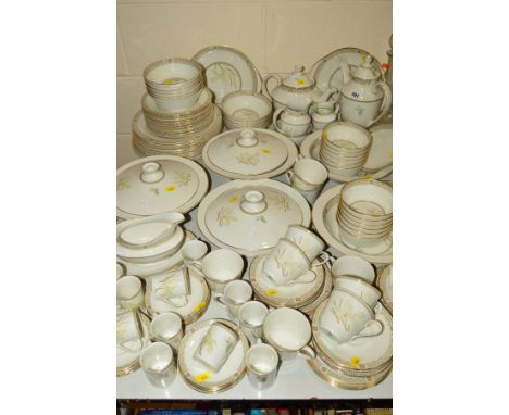 ROYAL DOULTON 'WHITE NILE' DINNERWARES, to include three tureens, two open tureens, coffee pot, cream jug and sugar bowl, tea