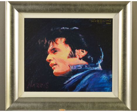 ROLF HARRIS (AUSTRALIAN 1930) 'THE KING SINGS', an artist proof print of Elvis Presley 8/20, signed top right, with certifica