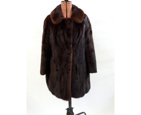 Double-breasted vintage mink coat circa 1970's 