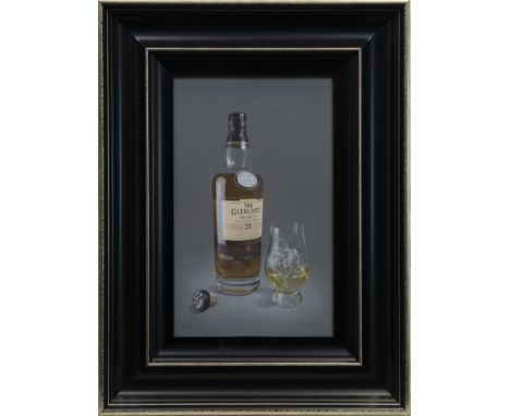 COLIN WILSON, 21 YEAR GLENLIVET limited edition giclee print on paper, numbered 11/95 Framed and under glass 63cm x 47.5cm ov