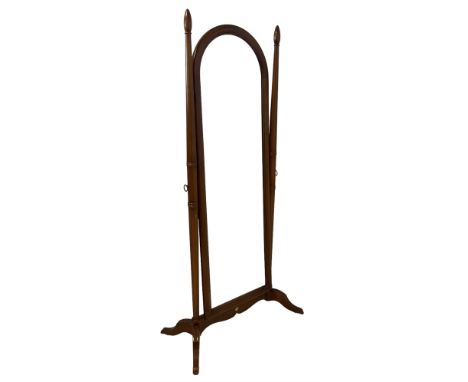 Bridget Forrester - cheval mirror, two uprights supporting one adjustable mirror