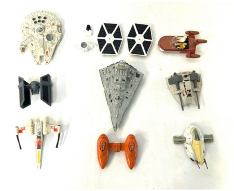 Kenner Star Wars vintage Die-cast vehicles x 9 Kenner Star Wars vintage Die-cast vehicles x 9, including TIE Fighter, Landspe