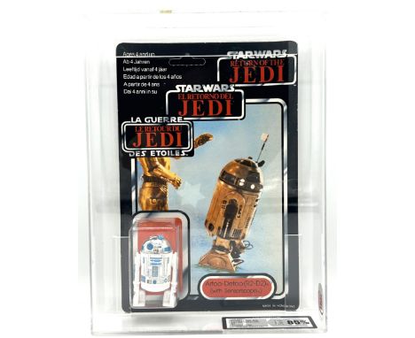 Palitoy Star Wars vintage Tri-Logo R2-D2 Sensorscope 3 3/4" figure, UKG Graded 85% Palitoy Star Wars vintage Tri-Logo R2-D2 S