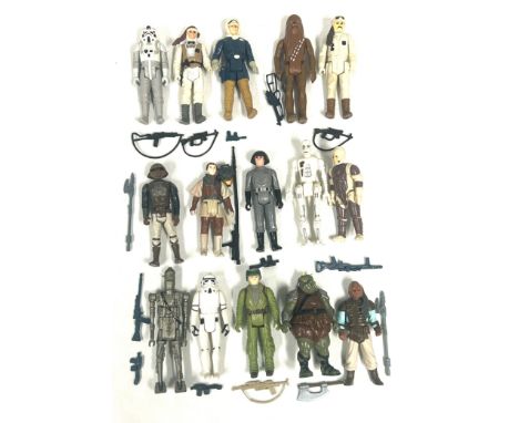 Kenner Star Wars vintage 3 3/4" figures x 15 Kenner Star Wars vintage 3 3/4" figures x 15 including AT-AT Driver, Luke Skywal