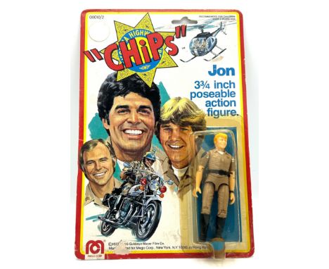 Mego CHIPS vintage Jon 3 3/4" figure Mego CHIPS vintage Jon 3 3/4" figure, Mint, within Fair (dented and yellowed) bubble, uo