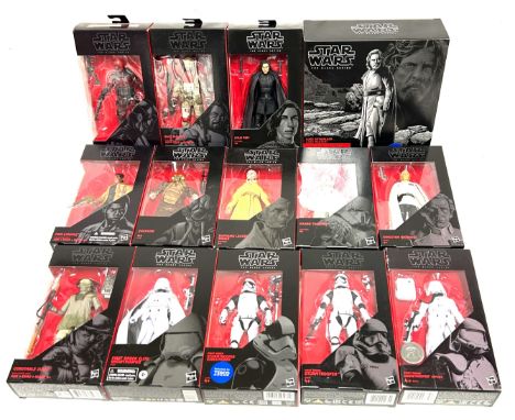 Hasbro Star Wars Black Series 6" figures x 14 Hasbro Star Wars Black Series 6" figures x 14 including Luke Skywalker Jedi Mas