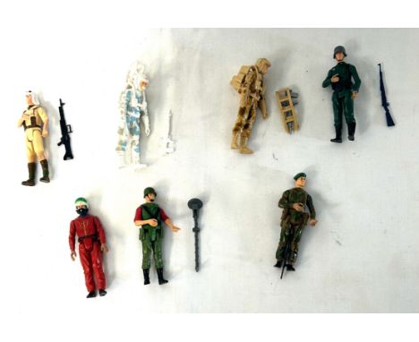Palitoy vintage Action Force 3 3/4 " figures x 7 Palitoy vintage Action Force 3 3/4 " figures x 7, including German Stormtroo