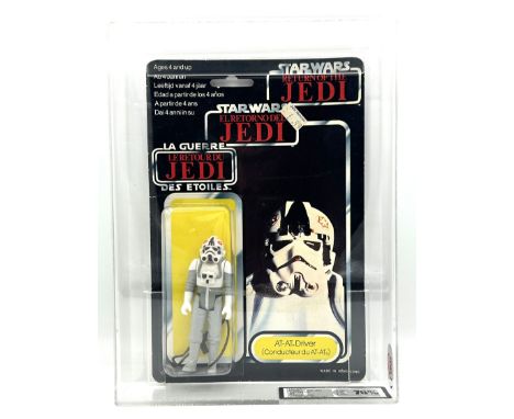 Palitoy Star Wars vintage Tri-Logo AT-AT Driver 3 3/4" figure, UKG Graded 75% Palitoy Star Wars vintage Tri-Logo AT-AT Driver