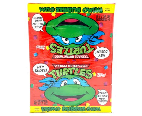 Topps Teenage Mutant Hero Turtles vintage Primo Bubble Gum x 24 containers, sealed. Topps Teenage Mutant Hero Turtles vintage