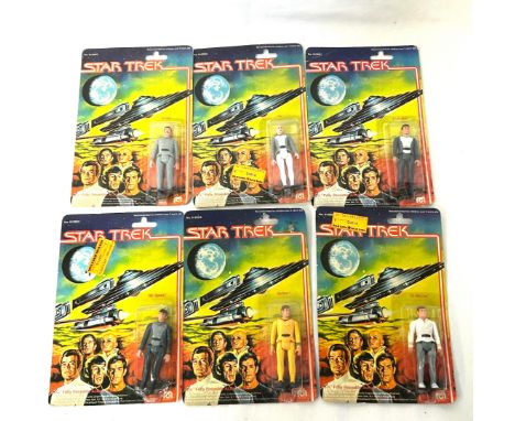 Mego vintage Star Trek 3 3/4" figures x 6 Mego vintage Star Trek 3 3/4" figures x 6 including Capt Kirk, Mr Spock (dented bub