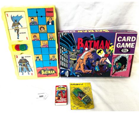 Vintage Batman items x 3 Vintage Batman items x 3 including Ideal Card Game Excellent complete (slight tare to board), cellop