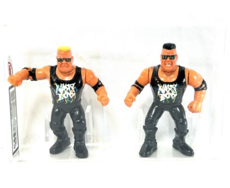 Hasbro WWF vintage Nasty Boys Tag Team figure set UKG Graded 85% Hasbro WWF vintage Nasty Boys Tag Team figure set UKG Graded