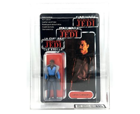 Palitoy Star Wars vintage Tri-Logo Lando Calrissian 3 3/4" figure, UKG Graded 85% Palitoy Star Wars vintage Tri-Logo Lando Ca