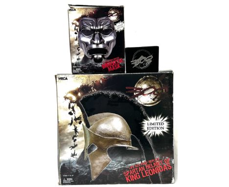 NECA 300 Prop Replica Leonidas Helmet, Immortals Mask and Coin set. NECA 300 Prop Replica Leonidas Helmet, Immortals Mask and