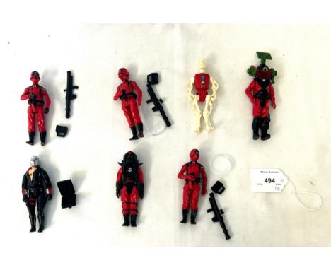 Palitoy vintage Action Force 3 3/4 " figures x 7 Palitoy vintage Action Force 3 3/4 " figures x 7 including Red Wolf, Red Sha