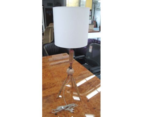 TABLE LAMP, reclaimed wood plus a shade, 90cm H.
