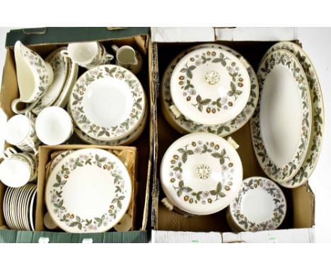 A Wedgwood 'Strawberry Hill' pattern dinner service, approx 120 pieces, to include twelve 10-inch dinner plates, side plates,