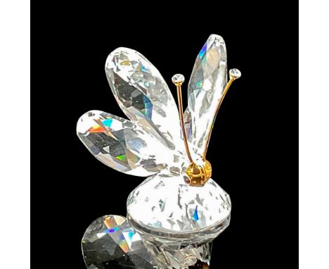 Part of the A Summer Meadow Collection. Clear faceted crystal black crystal inset eyes with gold toned face and antennae. Ant