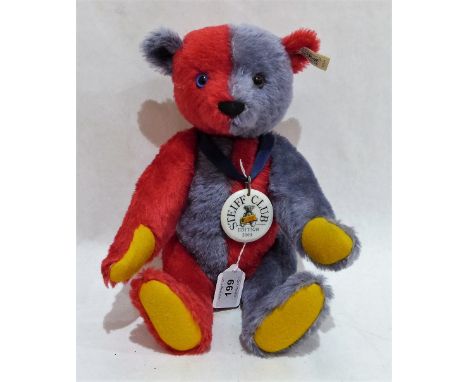 Steiff Harlequin Bear - The Centenary Collection. Fully jointed. 30cm tall
