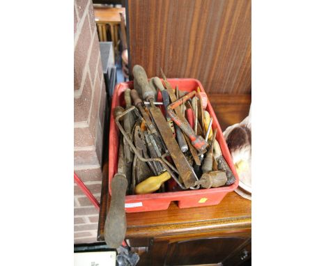 A SMALL BOX OF TOOLS