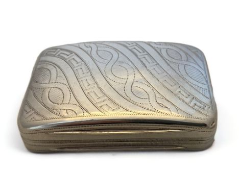 A late George III shaped rectangular silver snuff box by Samuel Pemberton, Birmingham, 1805
6cm wide. (44g)