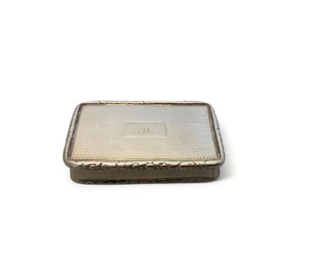 A William IV rectangular engine turned silver snuff box by Nathaniel Mills, Birmingham, 1830

7cm wide. (68g)