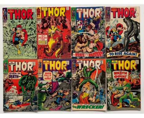 THOR LOT #147, 148, 149, 150, 151, 152, 153, 154 (8 in Lot) - (1967 / 1968 - MARVEL - Cents/Pence Copy/Pence Stamp - G/VG) - 