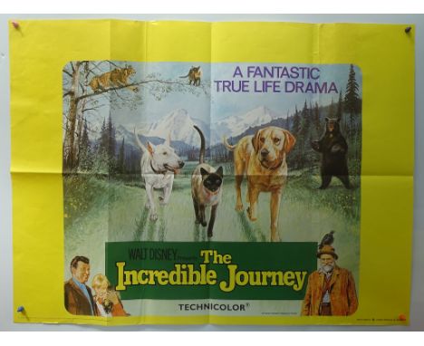 THE INCREDIBLE JOURNEY (1963) - FIRST RELEASE - Brian Bysouth artwork - UK Quad Film Poster - 30" x 40" (76 x 101.5 cm) - Fol