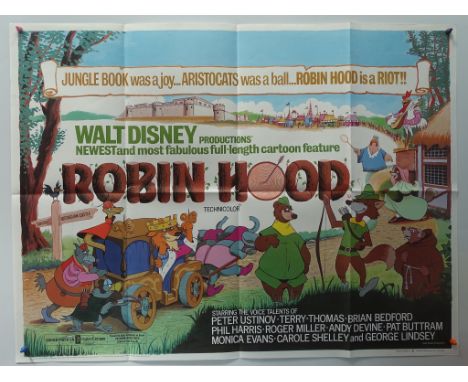 ROBIN HOOD (1973) Lot x 3 - FIRST RELEASE - 3 x British UK Quads to include Main Art Work &amp; Character cut-outs and Indivi