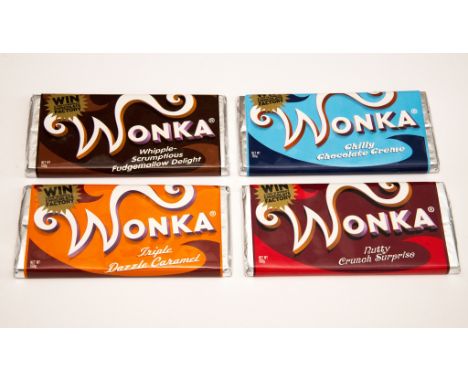 CHARLIE AND THE CHOCOLATE FACTORY (2005) - A Set of 4 original production used WONKA bars from the movie directed by Tim Burt