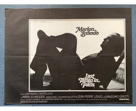 LAST TANGO IN PARIS (1972) - FIRST RELEASE - MARLON BRANDO - British UK Quad film poster - BERNARDO BERTOLUCCI - 30" x 40" (7