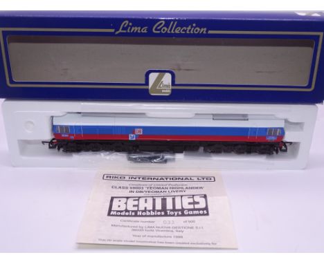 OO GAUGE - A Lima Class 59 diesel locomotive, 59003 Yeoman Highlander, in DB / Yeoman livery, #33 of 500 (Beatties). E in VG 