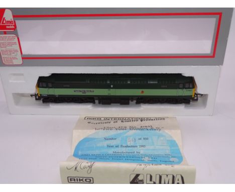 OO GAUGE - A Lima Class 47 diesel locomotive, 47833 Captain Peter Manisty RN, in Two Tone Green livery, #543 of 850 (Riko) E 