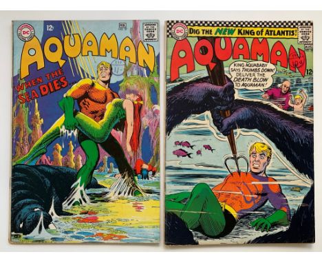 AQUAMAN LOT #28, 37 (2 in Lot) - (1966/68 - DC - Cents Copy/Pence Stamp - VG) - Run includes first appearance of the Scavenge