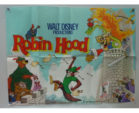 ROBIN HOOD (1973) - UK Quad Film Poster - FIRST RELEASE - Classic WALT DISNEY animated adventure based on the legendary Briti