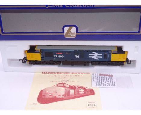 OO GAUGE - A Lima Class 37 diesel locomotive, 37409 Loch Awe, in Large Logo Blue livery w/plates, #406 of 550 (Harburn Hobbie