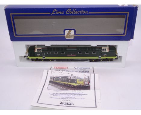 OO GAUGE - A Lima Class 55 Deltic diesel locomotive, D9000 Royal Scots Grey, in BR two tone green livery, #522 of 550 (DPS/Ge