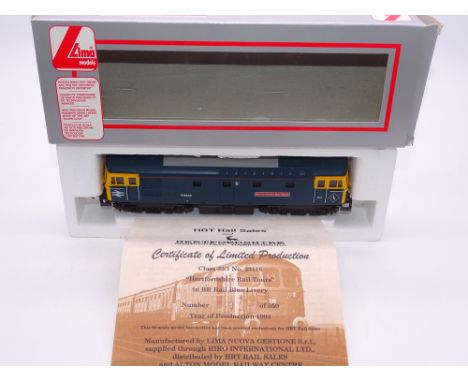 OO GAUGE - A Lima Class 33 diesel locomotive, 33116 Hertfordshire Rail Tours, in BR Blue livery, #147 of 550 (HRT) E in VG bo