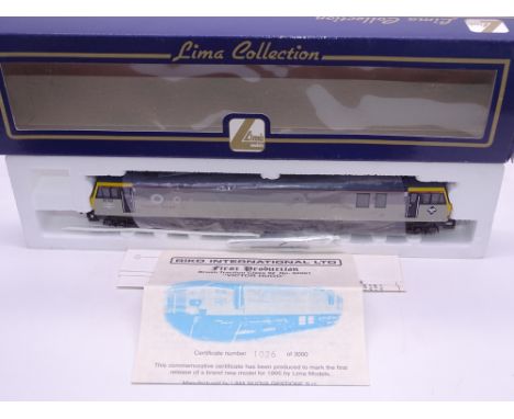 OO GAUGE - A Lima Class 92 electric locomotive, 92001 Victor Hugo, in Tunnel triple grey livery, #1026 of 3000 (Riko) E in VG
