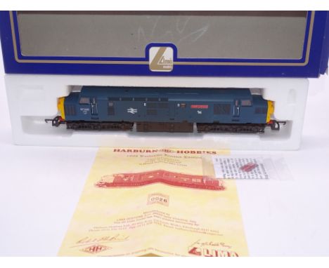 OO GAUGE - A Lima Class 37 diesel locomotive, 37043 Loch Lomond, in BR Blue livery w/plates, #26 of 550 (Harburn Hobbies) E i