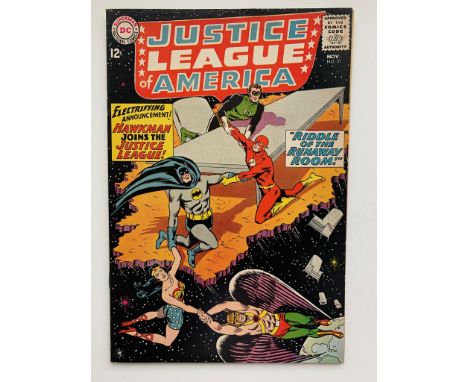JUSTICE LEAGUE OF AMERICA #31 (1964 - DC - Cents Copy - FN/VFN) - Hawkman joins the JLA. Hawkgirl cameo. Appearances include 