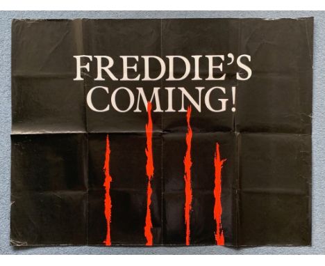 A NIGHTMARE ON ELM STREET (1984) -  RARE - British UK Quad Film Poster - Advance Teaser Style A "FREDDIE'S COMING" - GRAHAM H