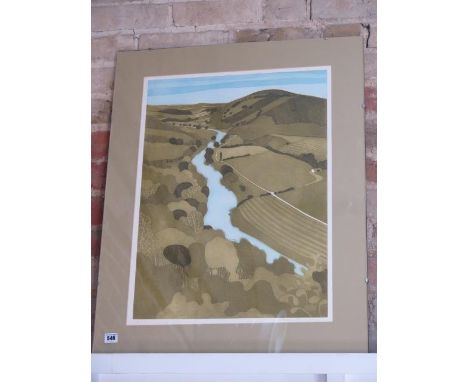 A signed John Brunsden print River Wye Gorge, 79cm x 62cm 