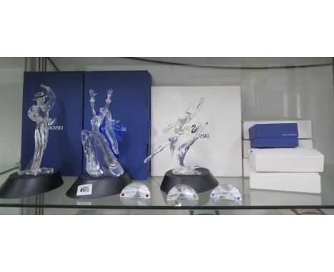 Three boxed Swarovski Magic of Dance figures - Anna, Isadora and Antonio - all appear good, with plaques 