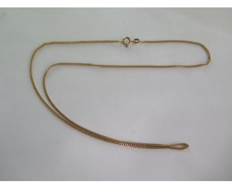 A 9ct yellow gold curb link chain - Length 52cm - weight approx 4.6 grams - hallmarked 