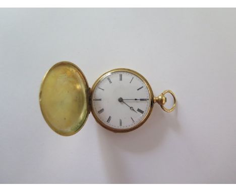 An 18ct yellow gold Patek Philippe &amp; Co key wind Hunter pocket watch, 35mm case, approx 32 grams, base metal dust cover, 