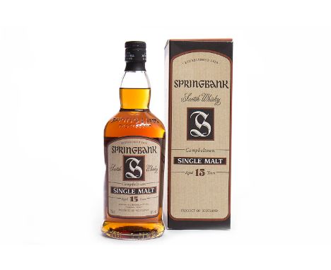 SPRINGBANK AGED 15 YEARSSingle Malt Scotch Whisky. Natural colour, NCF. 70cl, 46% volume, in carton. 