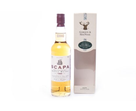 SCAPA 1988Single Malt Scotch Whisky. Bottled 1999. Proprietors: Taylor & Ferguson Ltd. Selected, produced, matured and bottle