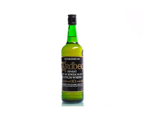 ARDBEG GUARANTEED 10 YEARS OLDSingle Malt Scotch Whisky. 70cl, 40% volume, in green bottle.  CONDITION REPORT: Seal: goodFill