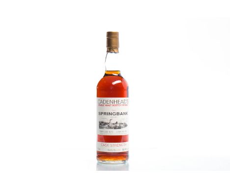 SPRINGBANK 1978 - CADENHEAD'S CASK STRENGTH - CASK No. 195Single Malt Scotch Whisky. Bottled by William Cadenhead Ltd., 18 Go